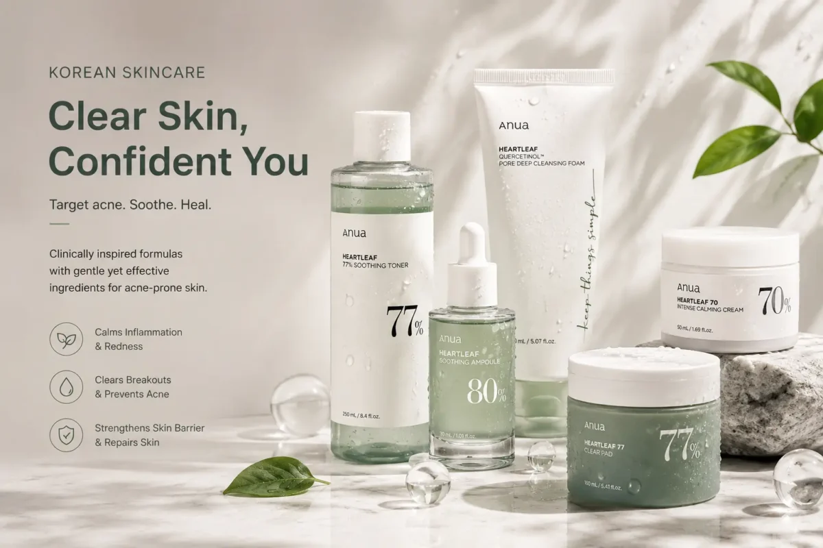 Luxury Korean skincare products for acne treatment